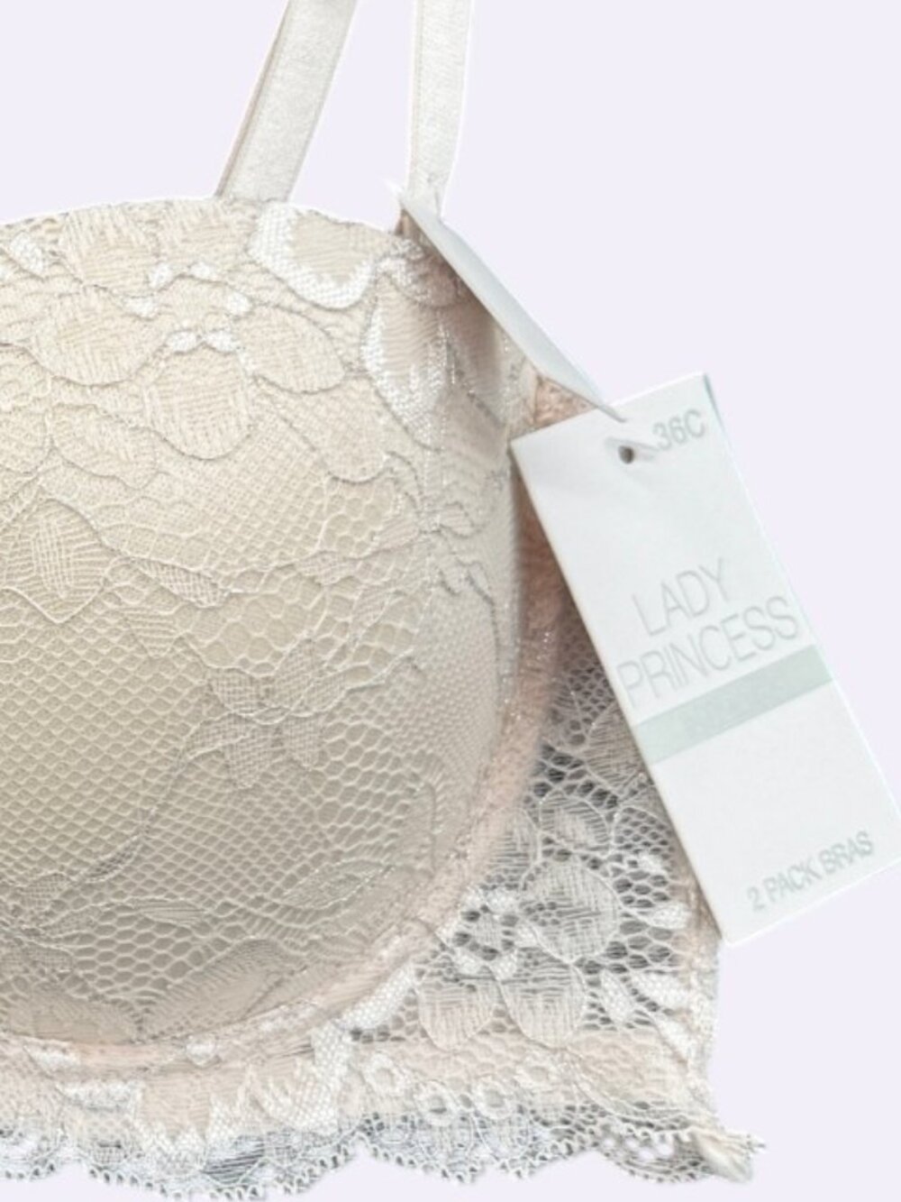 Lady Princess Silver Lace Push-Up Bra - Picture 2 of 4